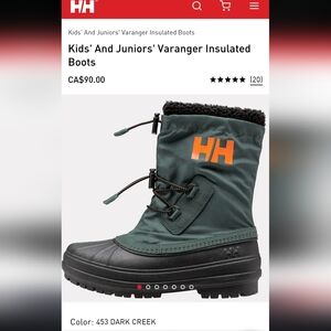 Helly Hansen Kids' Varanger Insulated Boots - Blue and Black - New with Tag